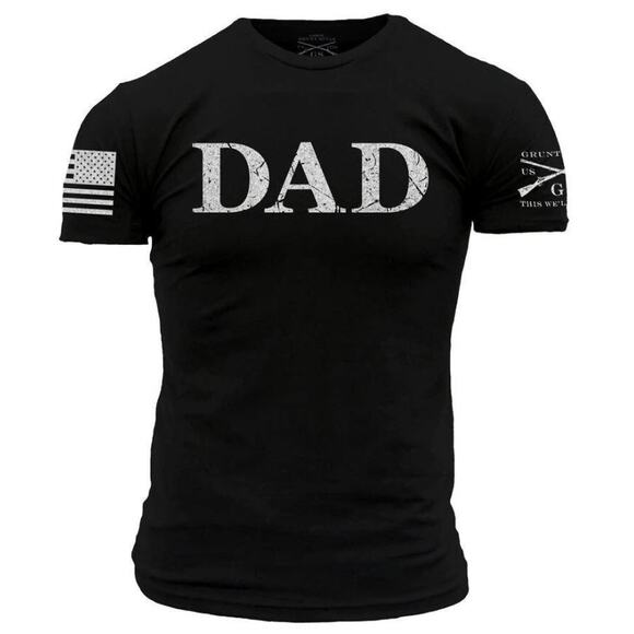 Grunt Style Men's Dad Defined Short Sleeve Cotton Tee in Black Medium MSRP $30 - Picture 2 of 7
